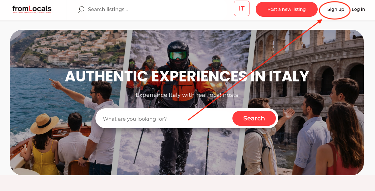 registrazione fromlocals