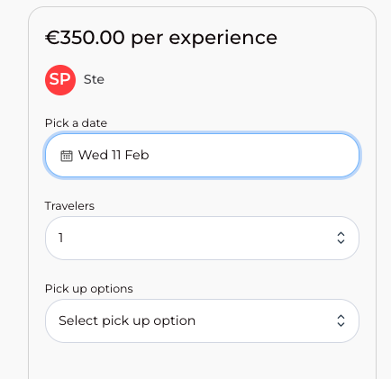 choose pick up location